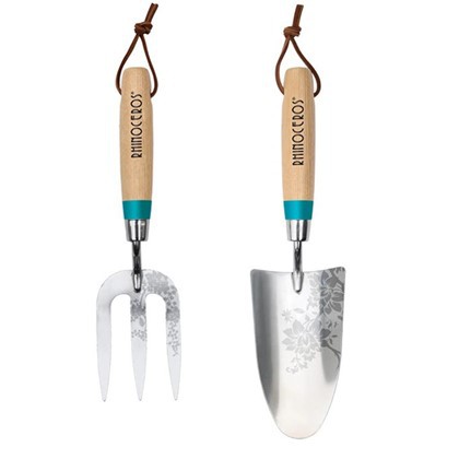 Set alat taman pemegang kayu